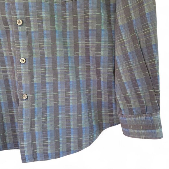 NWOT The Territory Ahead Mens Small Plaid Button-Up Shirt Blue & Green Cotton - Picture 4 of 8